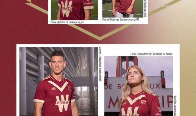 Le maillot anniversaire pour les 140 ans de Bordeaux.
