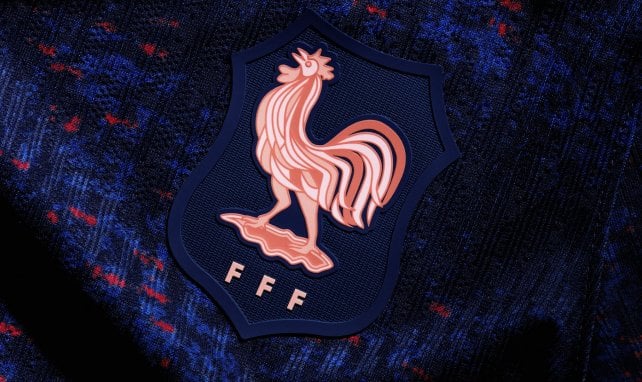 Le logo du coq sur le maillot de la France féminine