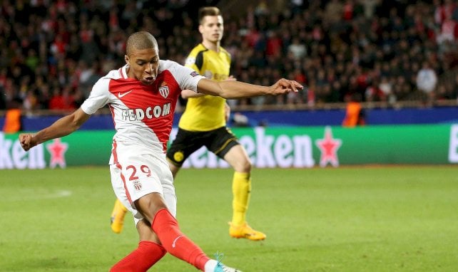 Kylian Mbappé avec Monaco contre Dortmund