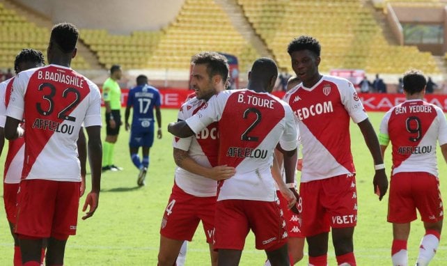 La joie de l'AS Monaco lors de la victoire face à Strasbourg