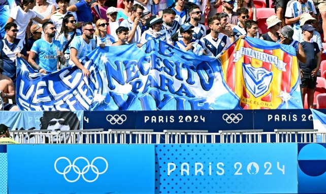 Les supporters argentins dans les tribunes pour les JO de Paris 2024