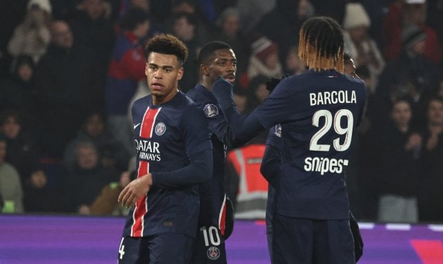 Désiré Doué en action avec le PSG. 