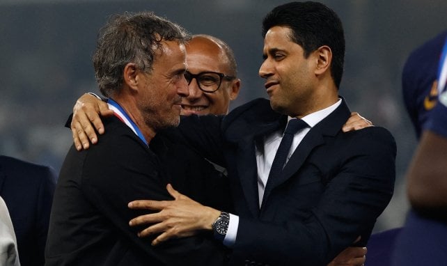 Nasser Al-Khelaifi avec Luis Enrique