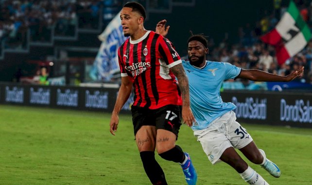 Noah Okafor (AC Milan) et Nuno Tavares (Lazio)