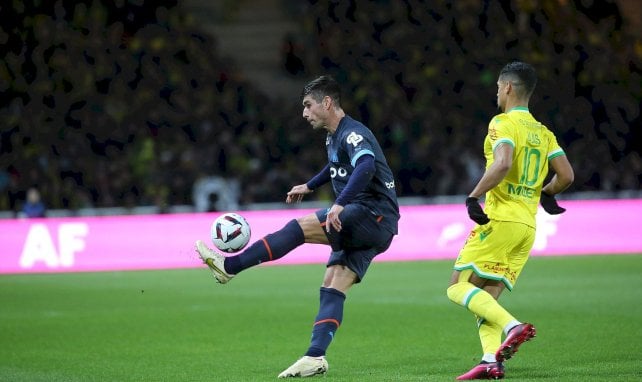 Ruslan Malinovskyi avec l'OM contre Nantes et Ludovic Blas