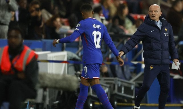 Kylian Mbappé lors de sa sortie du terrain