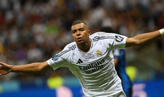 Kylian Mbappé, buteur pour sa première avec le Real Madrid