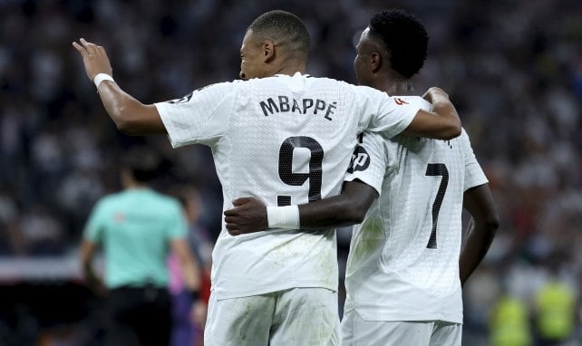 Mbappé et Vinicius Jr lors d'un match de Liga