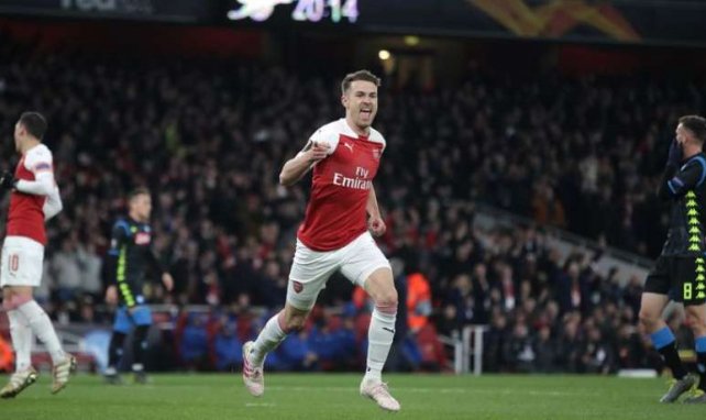Aaron Ramsey a ouvert la marque pour Arsenal contre le Napoli