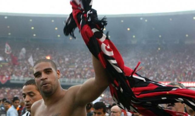 Adriano lorsqu'il évoluait à Flamengo en 2009