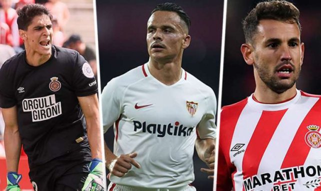 De gauche à droite : Yassine Bounou, Roque Mesa et Cristhian Stuani