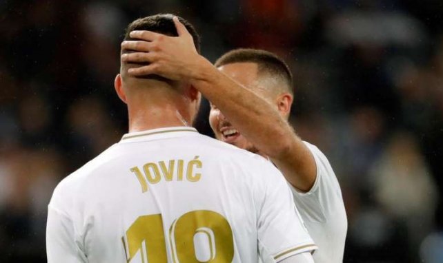 Eden Hazard et Luka Jovic lors de la rencontre entre le Real Madrid et Leganés