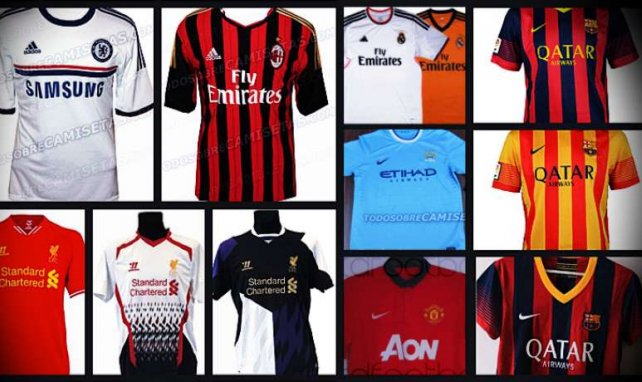 Gros plan sur les possibles maillots des cadors européens