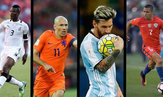 Gyan, Robben, Messi et Sanchez ne verront peut-être pas la Russie