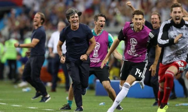 Joachim Löw et les Allemands ont laissé éclater leur joie sur le but de Toni Kroos.