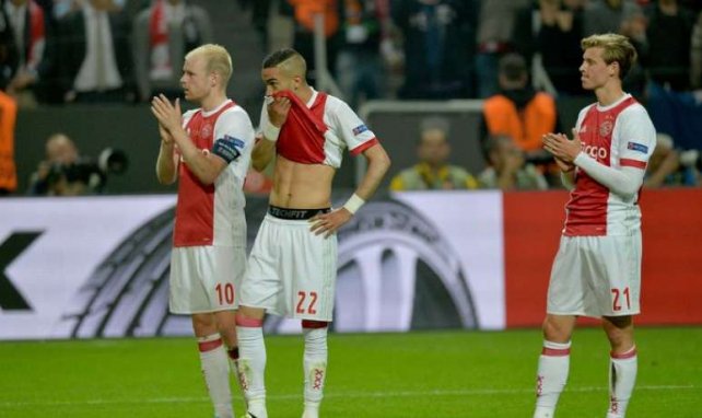 Klaassen, Ziyech et De Jong lors de la finale de la Ligue Europa perdue par l'Ajax contre Manchester