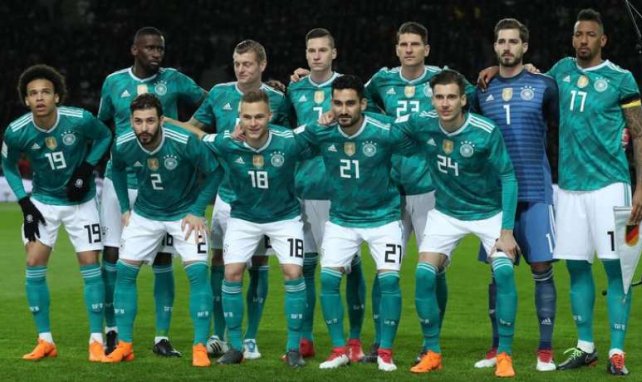 L'équipe d'Allemagne face au Brésil en mars 2018
