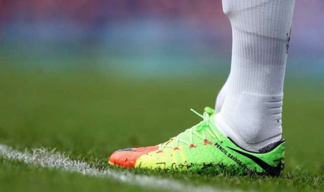 La chaussure de John Stones lors de la rencontre entre Manchester City et Swansea