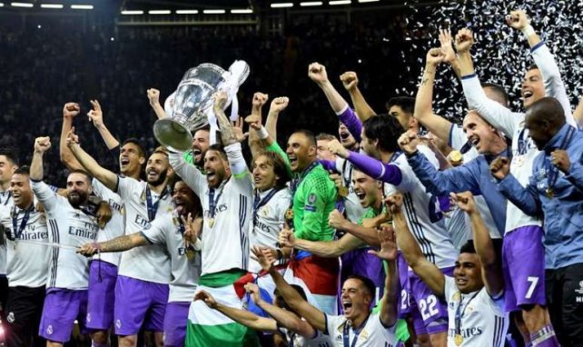Les joueurs du Real Madrid célèbrent la victoire en finale de la Ligue des Champions contre la Juve