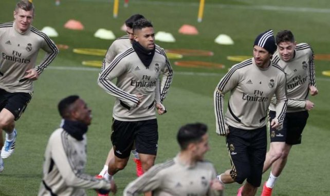 Les joueurs du Real Madrid lors d'une séance d'entraînement