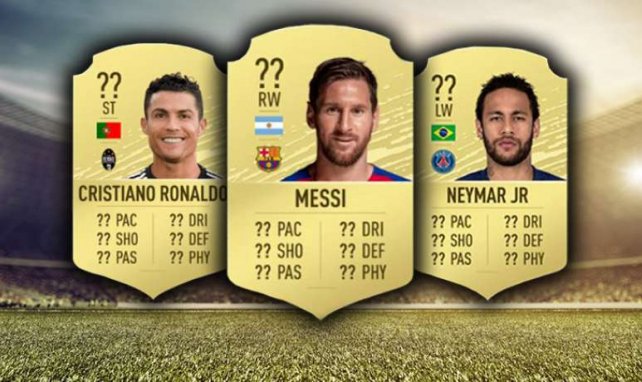 Lionel Messi, Cristiano Ronaldo et Neymar sont les trois joueurs les mieux notés de FIFA 20 !