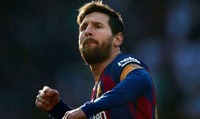 Lionel Messi en train de célébrer un but contre Eibar