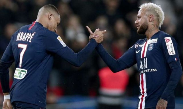 Mbappé et Neymar avec le PSG cette saison