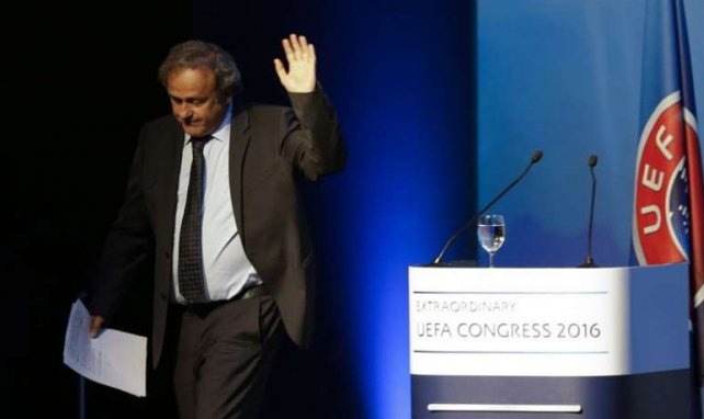Michel Platini en septembre 2016 lors du 12e Congrès extraordinaire de l'UEFA.