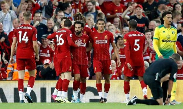Mohamed Salah a inscrit le deuxième but des Reds à la 19e minute