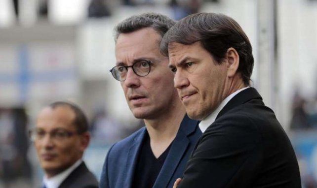 Rudi Garcia et Jacques-Henri Eyraud lors de la rencontre de Coupe de France entre l'OM et Valencienn
