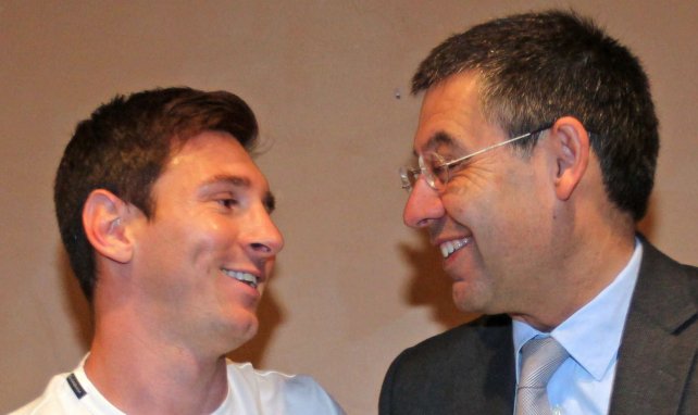 Messi et Bartomeu en 2014