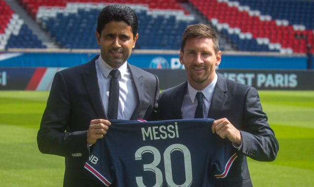 Lionel Messi et Nasser Al-Khelaïfi