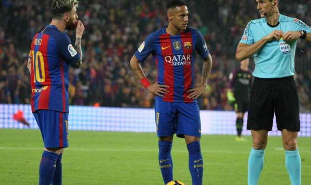 Lionel Messi et Neymar lorsqu'ils évoluaient ensemble à Barcelone