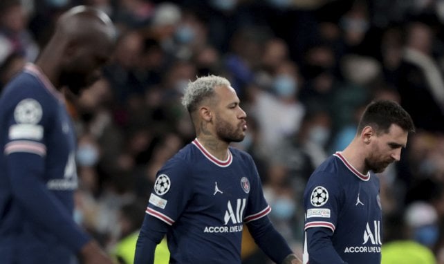 Messi et Neymar lors du match Real Madrid-PSG