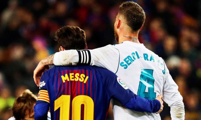 Lionel Messi et Sergio Ramos lors d'un Clasico