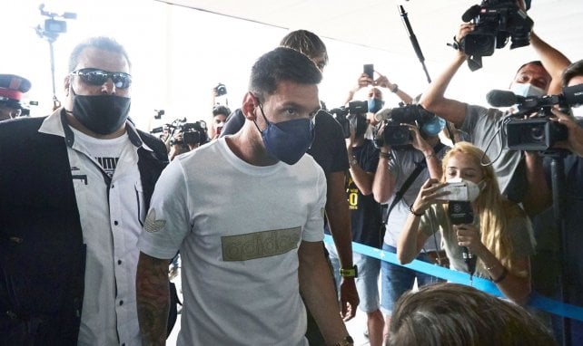 Messi à l'aéroport de Barcelone