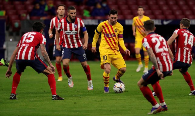 Lionel Messi face à l'Atlético