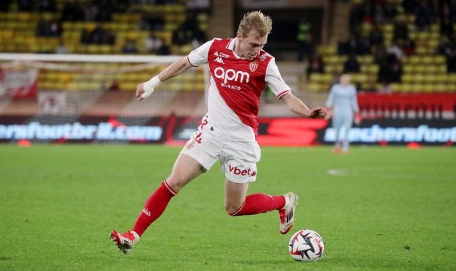 Mika Biereth sous les couleurs de l'AS Monaco.