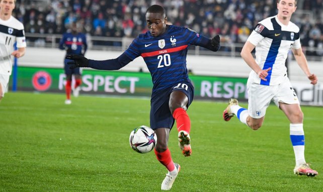 Moussa Diaby en action lors de Finlande-France