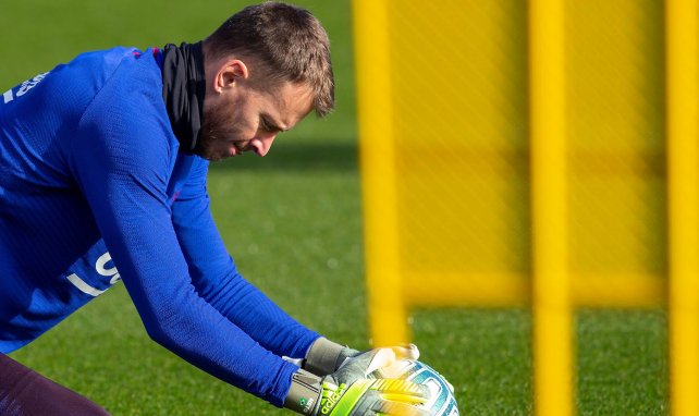 Neto à l'entraînement avec le FC Barcelone