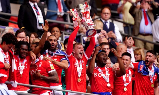 Nottingham Forest célèbre sa victoire en play-offs, en Championship
