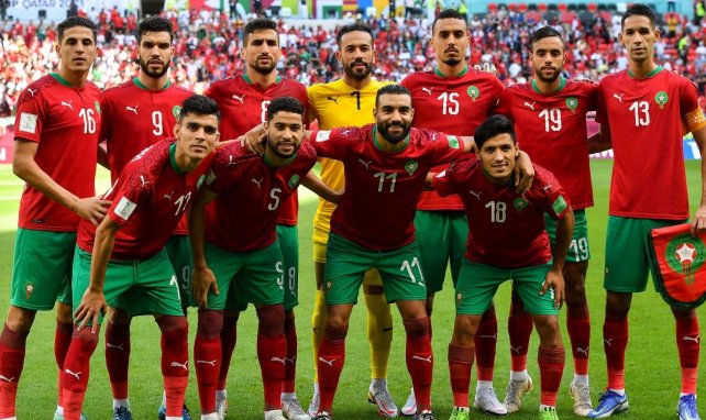 L'équipe du Maroc alignée face à la Jordanie lors de la Coupe Arabe