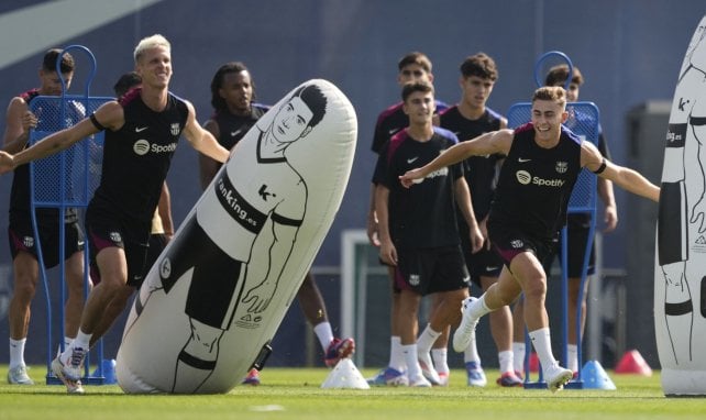 Dani Olmo et Fermin Lopez à l'entraînement