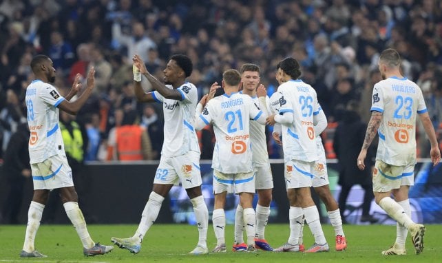 La joie des joueurs de l'OM.