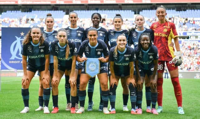 L'Equipe de l'OM féminine face à l'OL en D1 Arkema