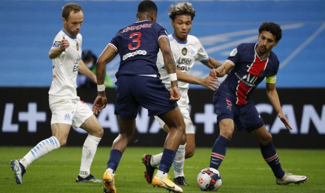 Boubacar Kamara et Valère Germain face au PSG