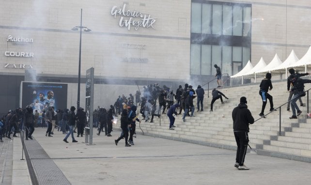 Affrontements entre supporters de l'OM et du PAOK avant le match de C4