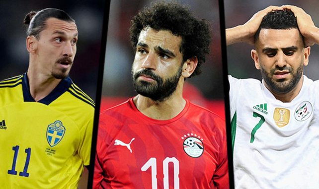 Zlatan Ibrahimović (Suède), Mohamed Salah (Egypte), Riyad Mahrez (Algérie)