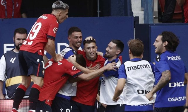 La joie des joueurs d'Osasuna