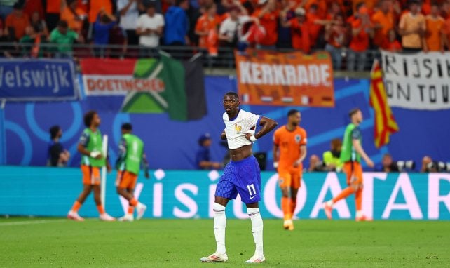 Ousmane Dembélé en action avec les Bleus.